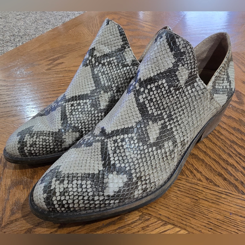 Lucky Brand Snakeskin Ankle Boots